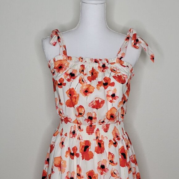 Matilda Jane Summer Siesta Red Poppy Maxi Ruffle Floral Dress Size S #3257 - Picture 2 of 7